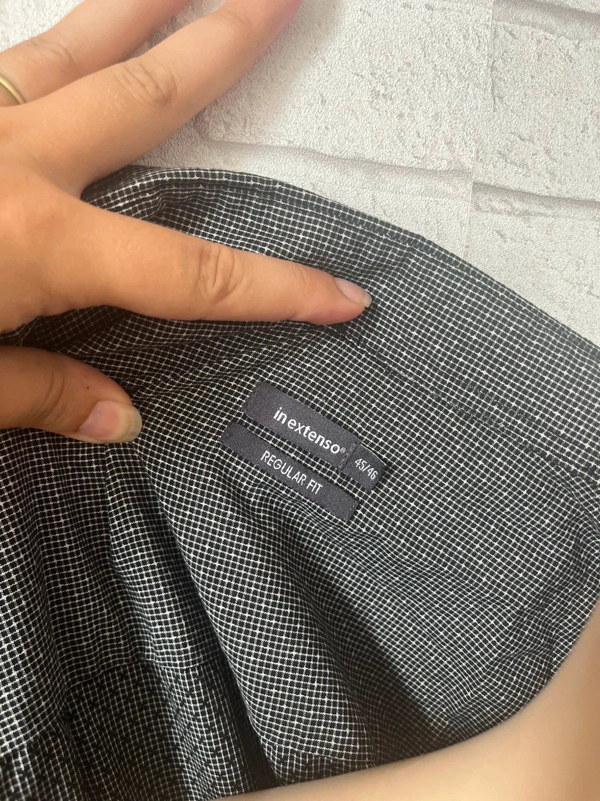 Camisa gris con estampado – Talla 44/46 – In Extenso – photo 6
